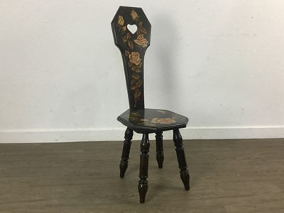 Lot 665 - STAINED WOOD SPINNING CHAIR