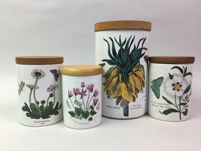 Lot 724 - SET OF FOUR PORTMERION STORAGE JARS