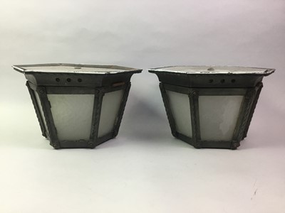 Lot 726 - PAIR OF HEXAGONAL LANTERNS