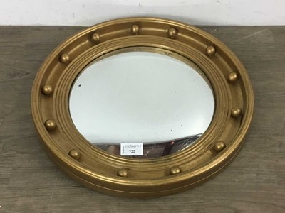 Lot 722 - CIRCULAR CONVEX WALL MIRROR