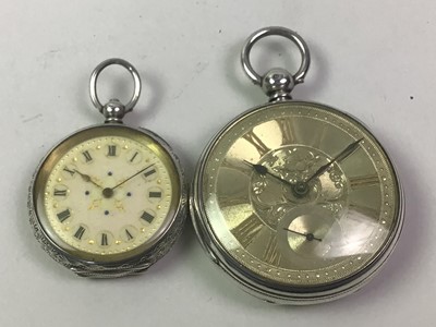 Lot 703 - TWO OPEN FACE POCKET WATCHES