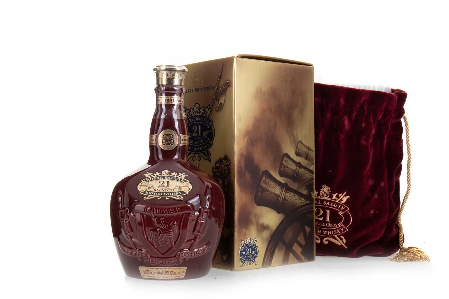 Lot 156 - CHIVAS ROYAL SALUTE 21 YEAR OLD RUBY DECANTER