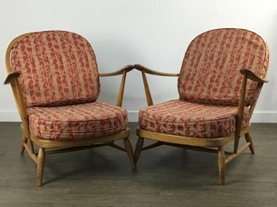 Lot 76 - PAIR OF ERCOL LOUNGE CHAIRS