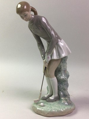 Lot 4 - LLADRO FIGURE OF A LADY GOLFING