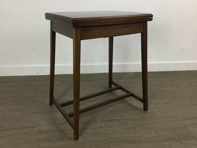 Lot 181 - MAHOGANY FOLD OVER CARD TABLE