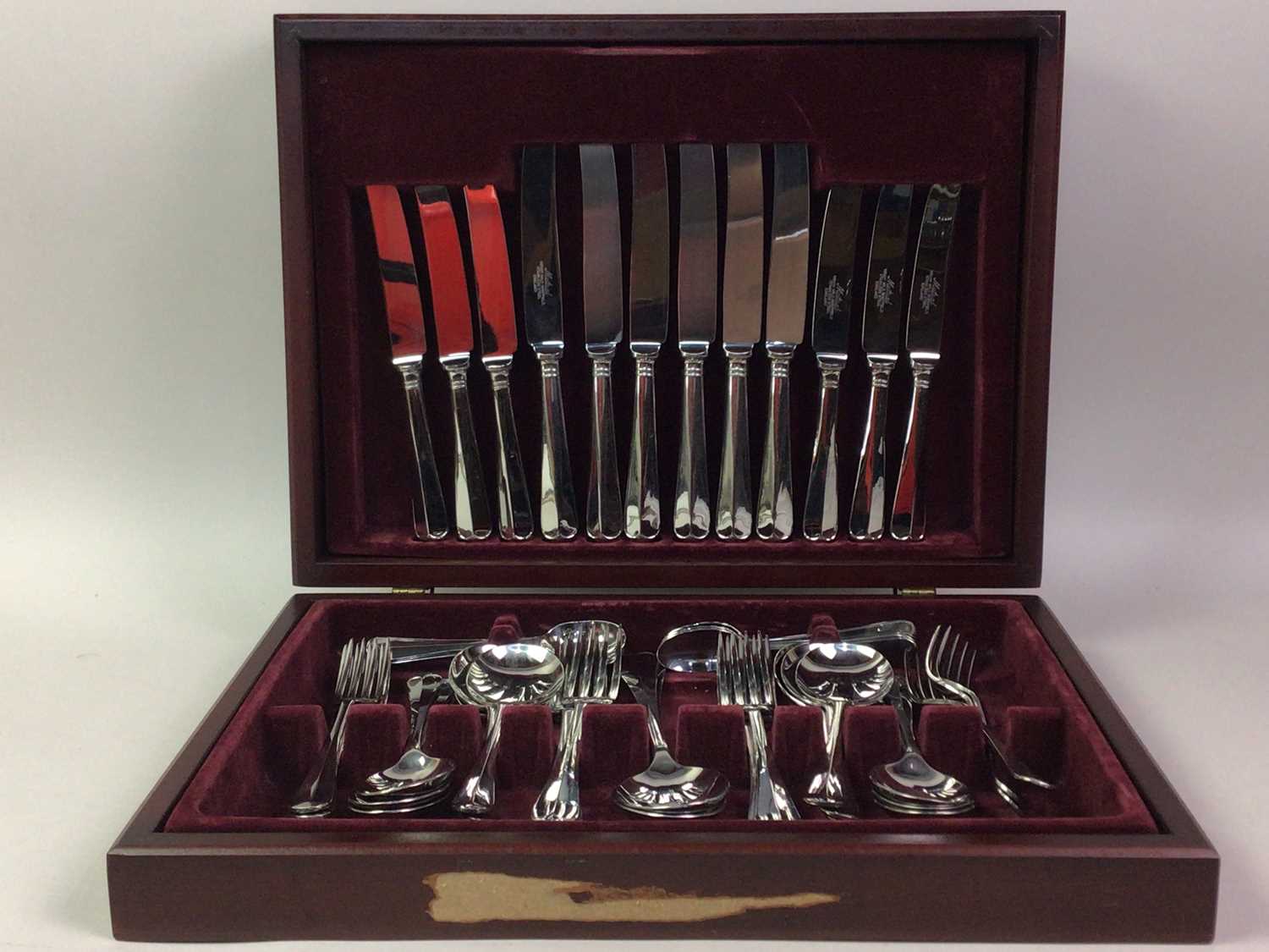 Lot 194 SILVER PLATED CUTLERY SET,