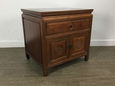 Lot 117 - PAIR OF CHINESE HARDWOOD CUPBOARD CHESTS