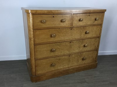 Lot 119 - VICTORIAN SATINWOOD CHEST OF DRAWERS