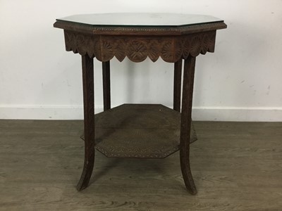 Lot 153 - INDIAN TEAK OCCASIONAL TABLE