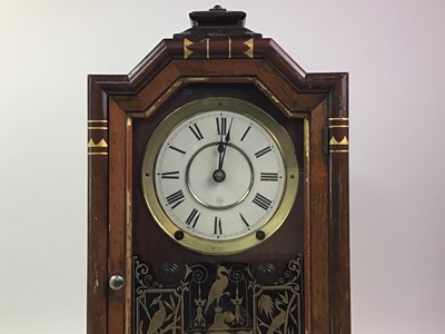 Lot 167 - AMERICAN ROSEWOOD SHELF CLOCK