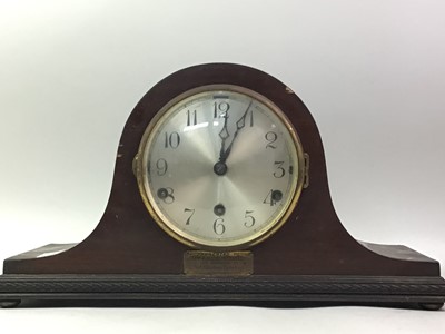 Lot 129 - MAHOGANY MANTEL CLOCK