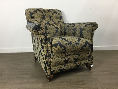 Lot 336 - PAIR OF UPHOLSTERED BUTTON BACK ARMCHAIRS