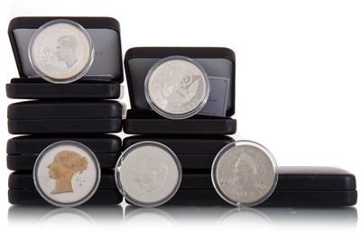Lot 99 - EIGHT COMMEMORATIVE SILVER COINS