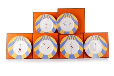 Lot 363 - HERMES, 'CIRCUS' PATTERN PORCELAIN COFFEE SERVICE