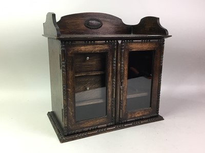 Lot 265 - VICTORIAN OAK SMOKER'S CABINET