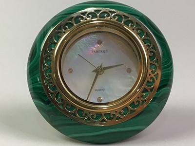 Lot 336 - CONTEMPORARY FABERGE DESK CLOCK