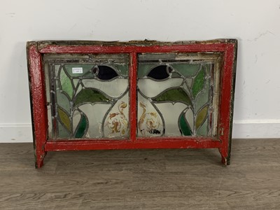 Lot 337 - TWO LEADED GLASS WINDOW PANES