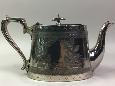 Lot 391 - SILVER PLATED TEA SERVICE