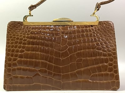 Lot 412 - FAUX CROCODILE SKIN BAG