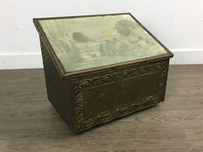 Lot 397 - BRASS COAL BOX