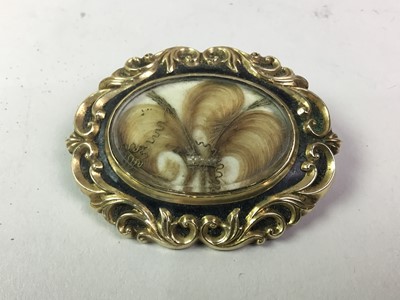 Lot 340 - TWO VICTORIAN MOURNING BROOCHES