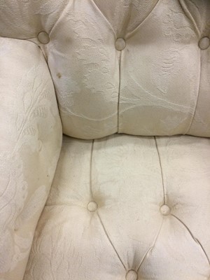 Lot 1241 - COPE & COLLINSON, VICTORIAN SCROLL EASY CHAIR