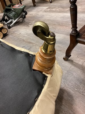 Lot 1241 - COPE & COLLINSON, VICTORIAN SCROLL EASY CHAIR