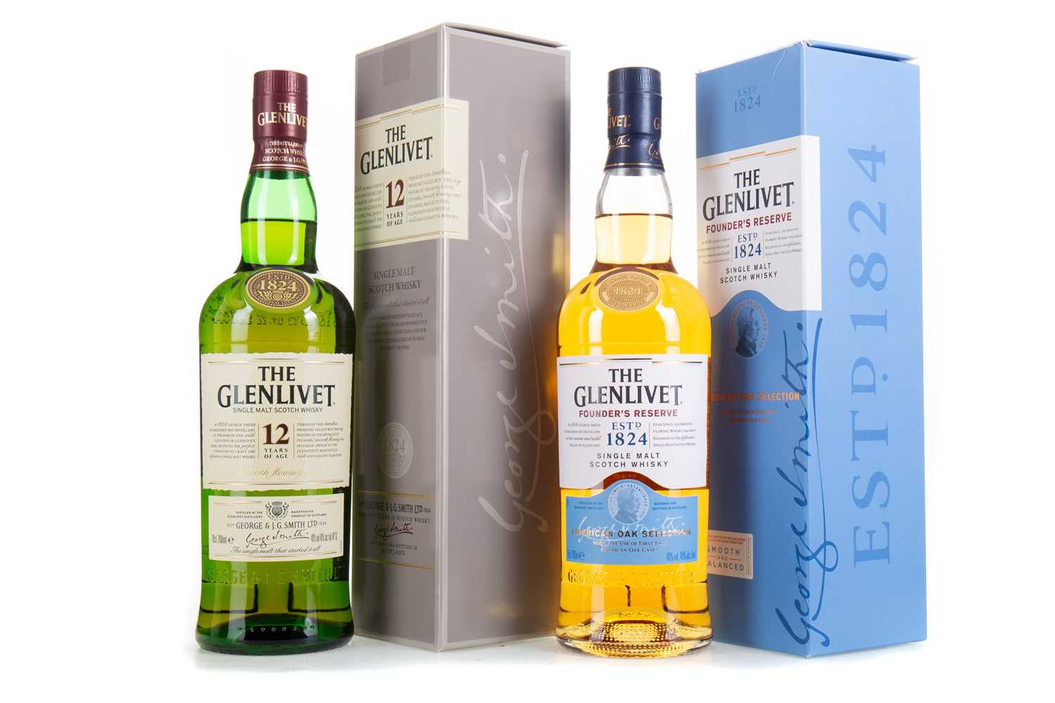 Lot 189 - GLENLIVET 12 YEAR OLD AND FOUNDER'S RESERVE