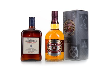 Lot 213 - CHIVAS REGAL 12 YEAR OLD AND BALLANTINE'S CELEBRATION