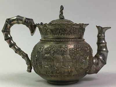 Lot 365 - BURMESE WHITE METAL TEA SERVICE