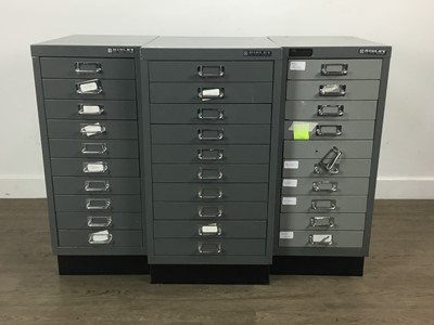 Lot 462 - THREE TEN DRAWER FILING CABINETS