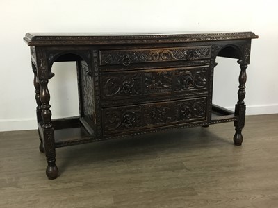 Lot 471 - STAINED OAK DRESSER BASE