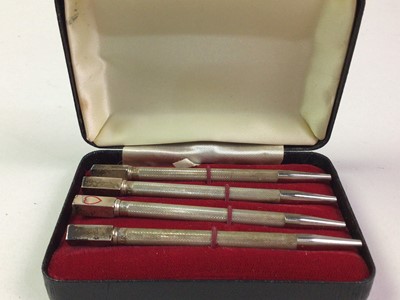 Lot 379 - SET OF FOUR SILVER BRIDGE PENS