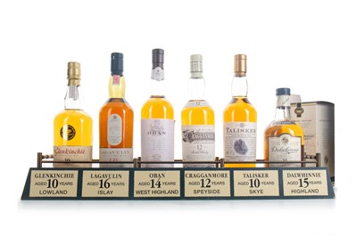 Lot 269 - DIAGEO CLASSIC MALTS COLLECTION AND MATCHING PLINTH 6 X 70CL