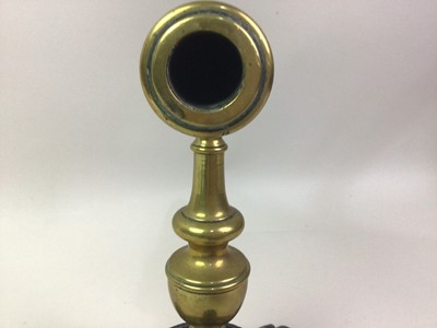 Lot 542 - VICTORIAN BRASS AND IRON GOFFERING IRON