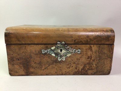 Lot 544 - VICTORIAN WALNUT CASKET