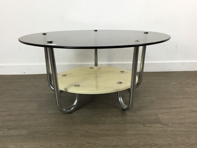 Lot 408 - CIRCULAR GLASS TABLE