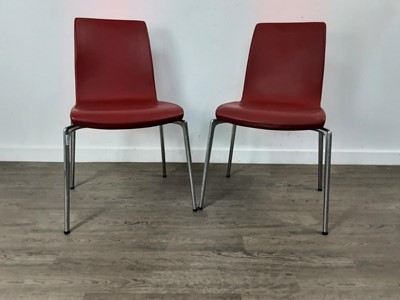 Lot 498 - SET OF FOUR MODERN DESIGN DINING CHAIRS