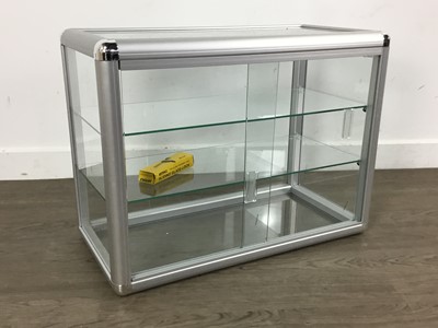 Lot 500 - MODERN GLASS DISPLAY CABINET