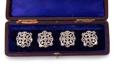 Lot 182 - SET OF FOUR EDWARDIAN SILVER BUTTONS