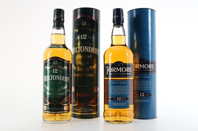 Lot 40 - TORMORE 12 YEAR OLD 75CL AND MILTONDUFF-GLENLIVET 12 YEAR OLD