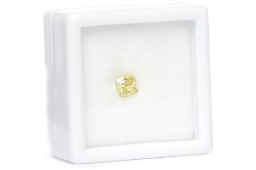 Lot 73 - GIA CERTIFIED NATURAL YELLOW DIAMOND the...