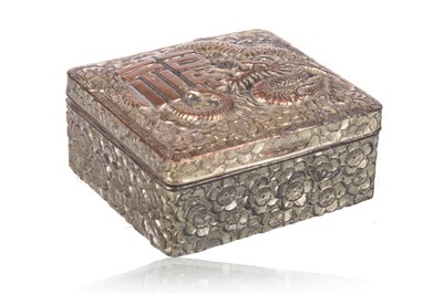 Lot 1149 - CHINESE SILVER PLATED BOX