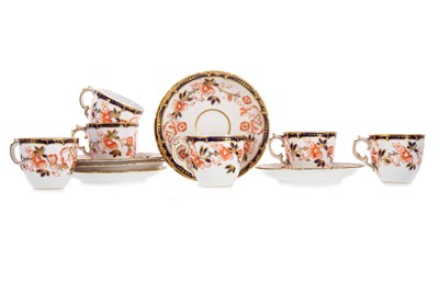 Lot 1252 - ROYAL CROWN DERBY, SET OF SIX COFFEE CUPS AND SAUCERS