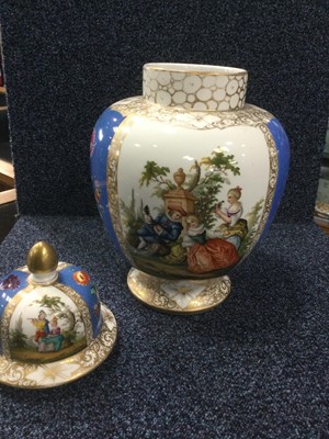 Lot 1250 - HELENA WOLFSON, PAIR OF PORCELAIN VASES