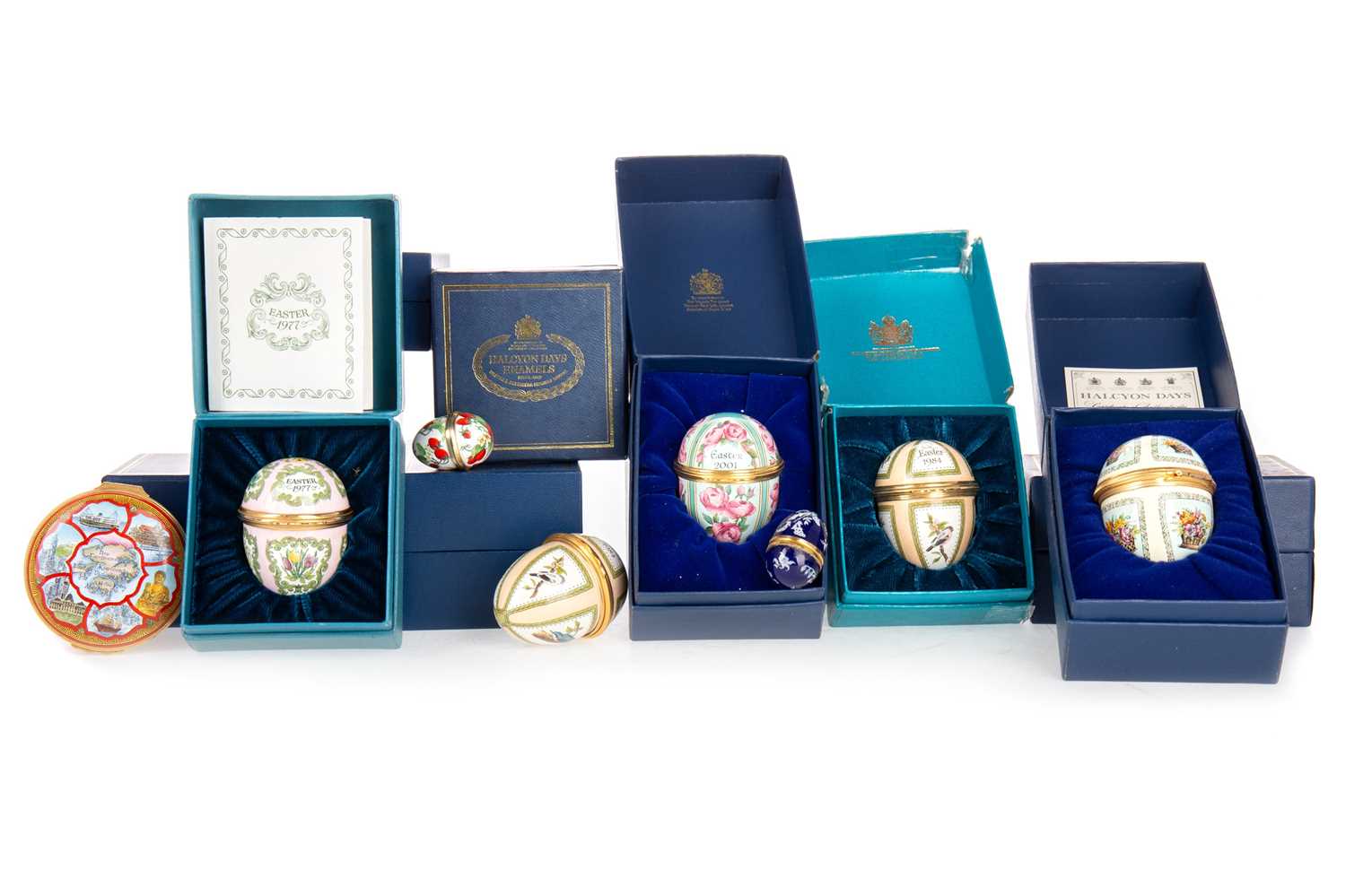 Lot 1249 - COLLECTION OF HALCYON DAYS ENAMEL EGGS