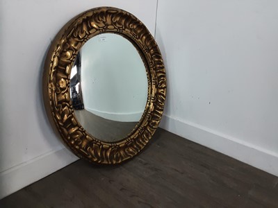 Lot 220 - GILT FRAMED WALL MIRROR