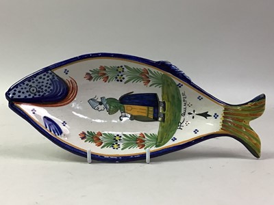 Lot 221 - HENRIOT QUIMPER FISH DISH