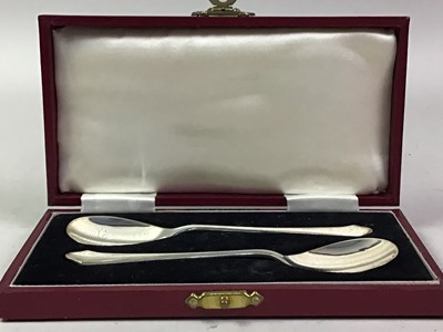 Lot 349 - PAIR OF SILVER JELLY SPOONS