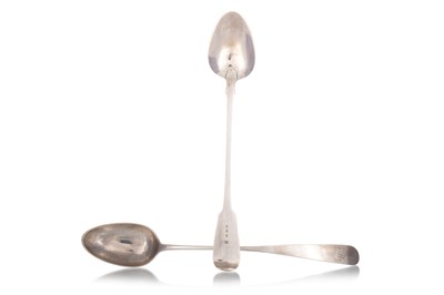 Lot 211 - GEORGE III SCOTTISH SILVER GRAVY SPOON